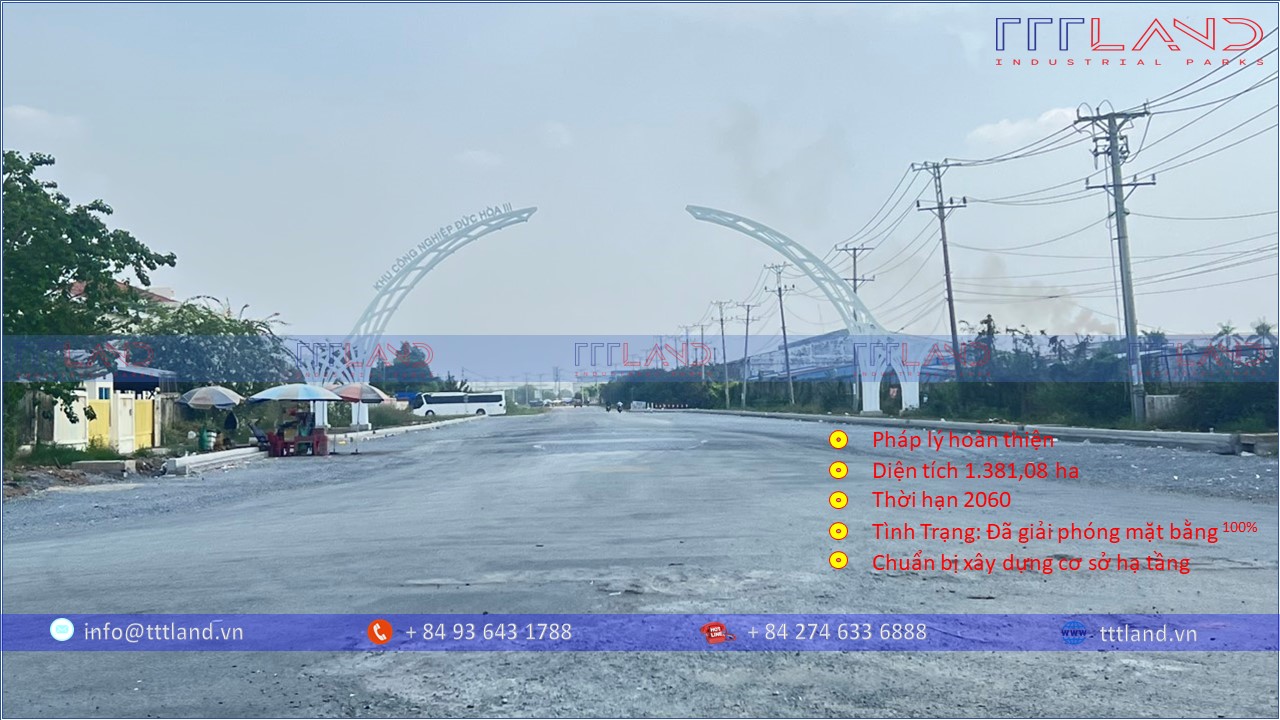 Khu Công Nghiệp Đức Hoà III - Tỉnh Long An - TTTLAND