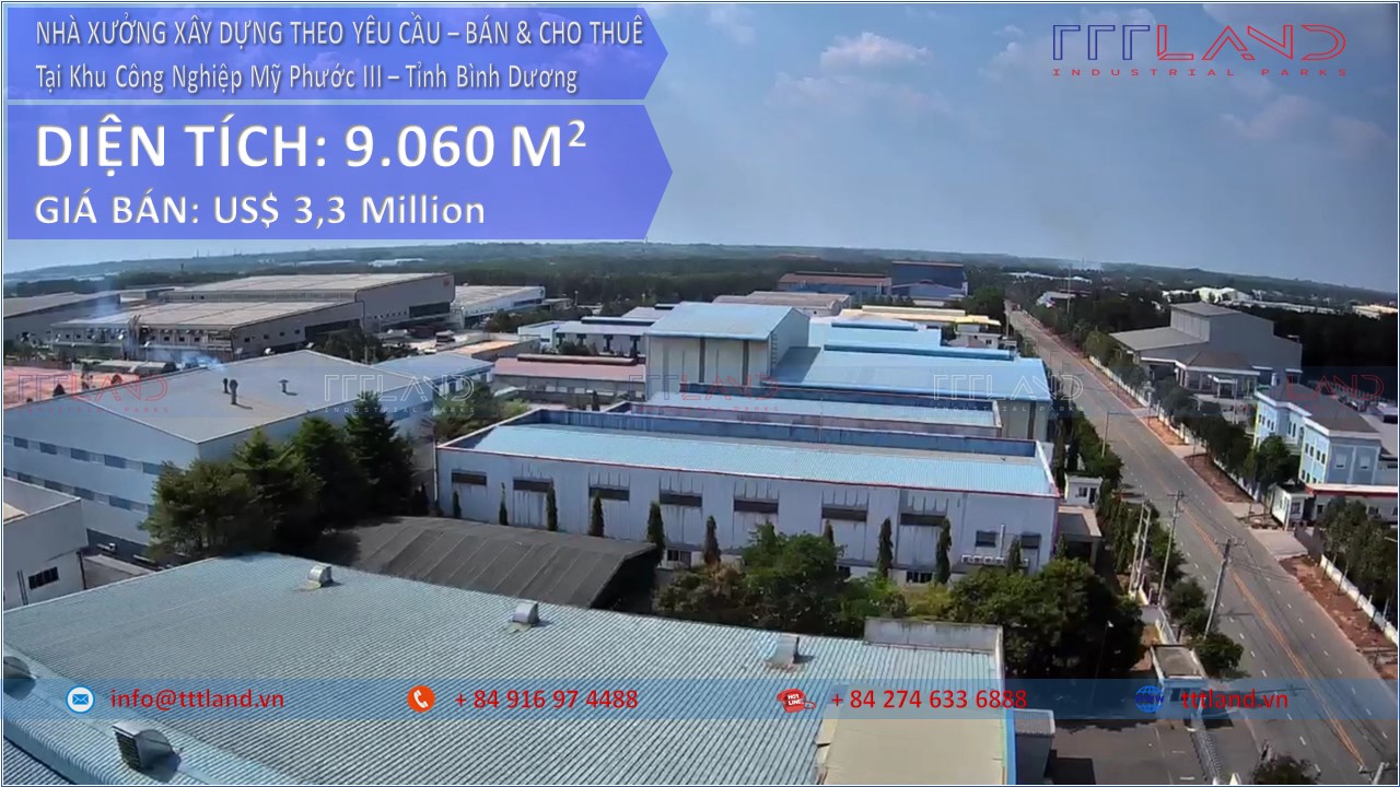 Bán Nhà Xưởng tại Khu Công Nghiệp Mỹ Phước 3 - TTTLAND