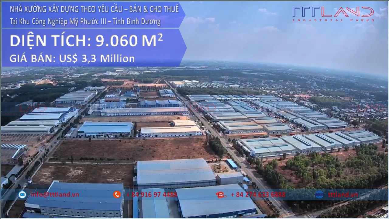 Bán Nhà Xưởng tại Khu Công Nghiệp Mỹ Phước 3 - TTTLAND