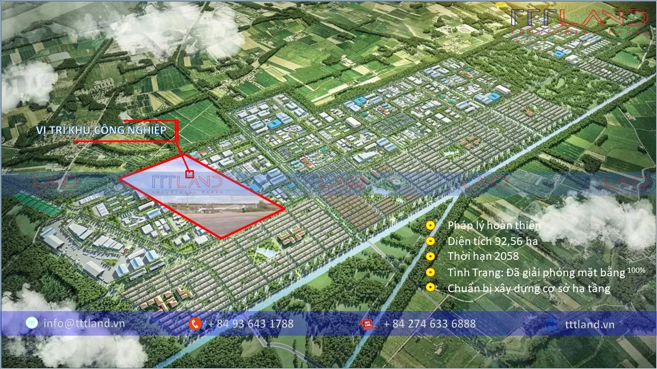 Chuyển nhượng dự án Khu Công Nghiệp Đức Hoà III - Liên Thành - Tỉnh Long An - TTTLAND