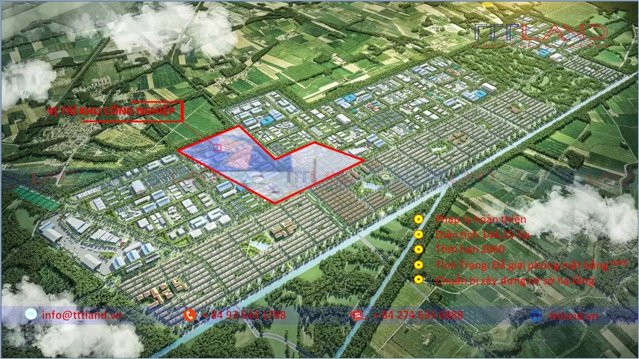Chuyển nhượng dự án Khu Công Nghiệp Đức Hoà III - Mười Đây - Tỉnh Long An - TTTLAND