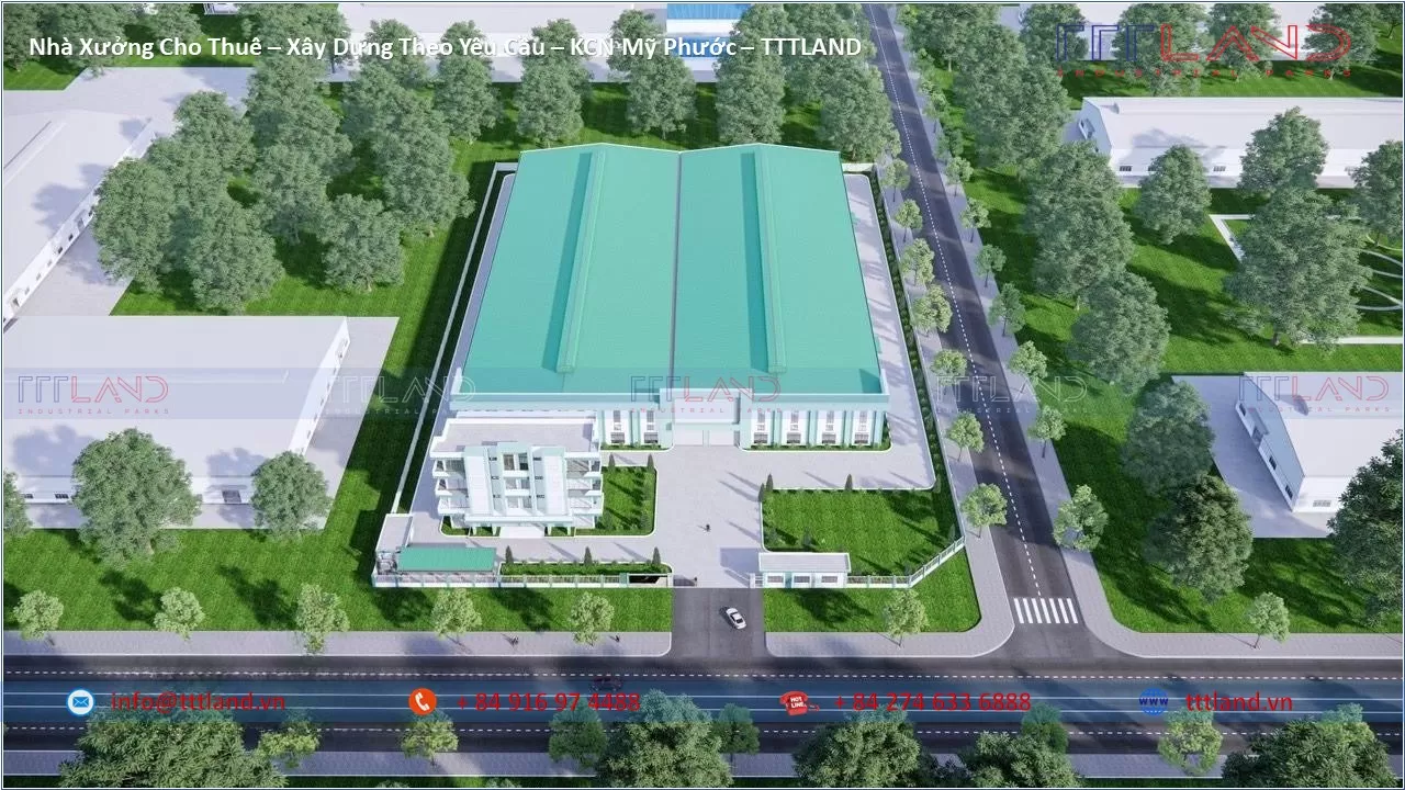 Nhà Xưởng Cho Thuê - Xây Dựng Theo Yêu Cầu - KCN Mỹ Phước - TTTLAND
